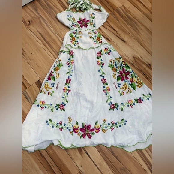 farm rio Tropical Romance Off White Maxi Dress - Picture 3 of 10